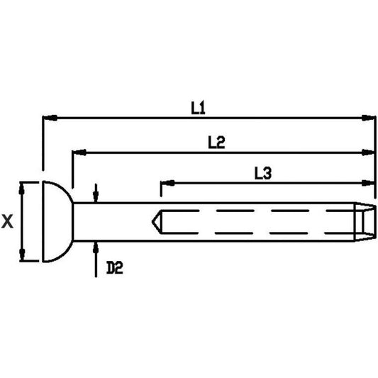 Blue Wave Swage Stem Ball Terminal 7mm