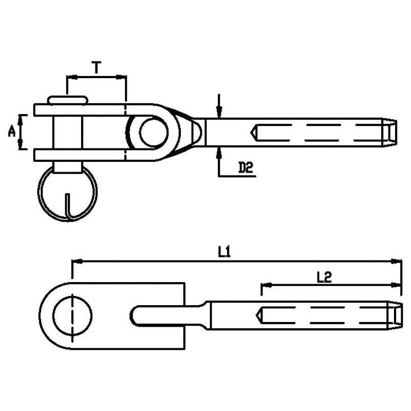 Blue Wave Swage Toggle 5mm