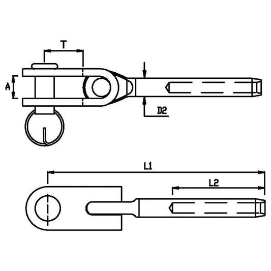 Blue Wave Swage Toggle 5mm