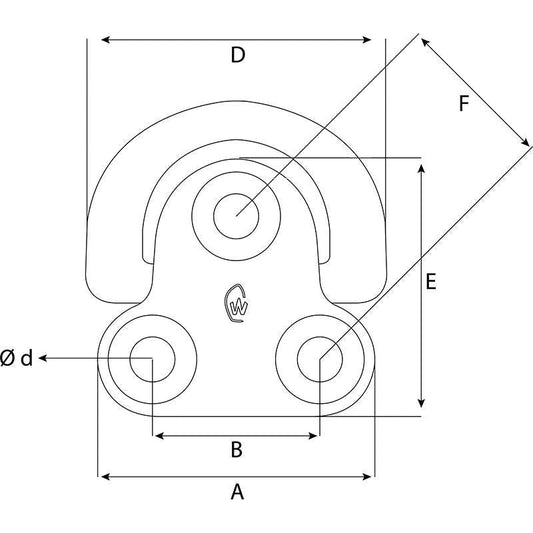 Proboat Wichard Padeye Stainless WD-6605