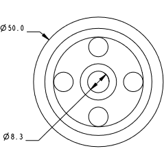 Allen Acetal Sheave 50mm x13mmx 8mm