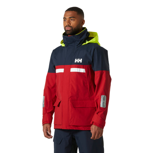 Helly Hansen Men's Pier Red 4.0 Coastal Sailing Jacket