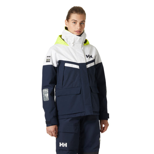 Helly Hansen Women's Pier 4.0 Navy White Jacket Large