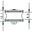 Allen Dynamic Single Block with Swivel A-2020SC 20mm