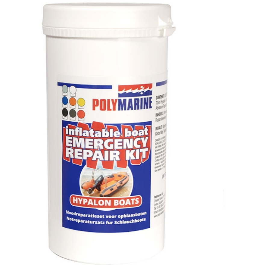 Inflatable Boat Repair Kit for Hypalon Boats Grey Glue and Fabric