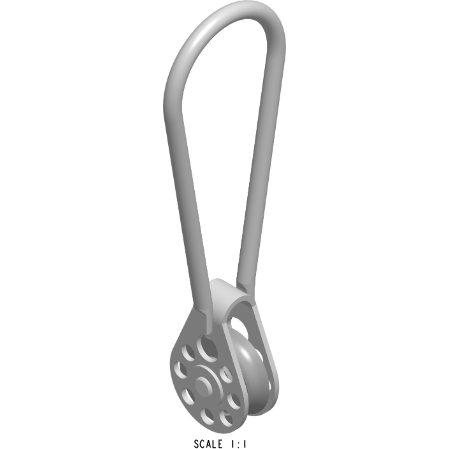 Allen Narrow Trapeze Ring with 25mm Block with Nylon Ring