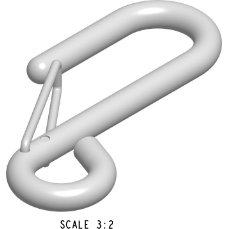Allen Stainless S Hook w Spring Keeper 67mm