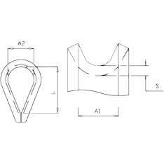 Stainless Steel Thimbles for Stainless Wire or Rope