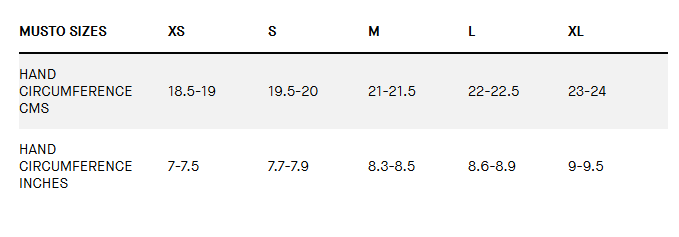Musto Performance 2.0 Glove Long Fingers Black