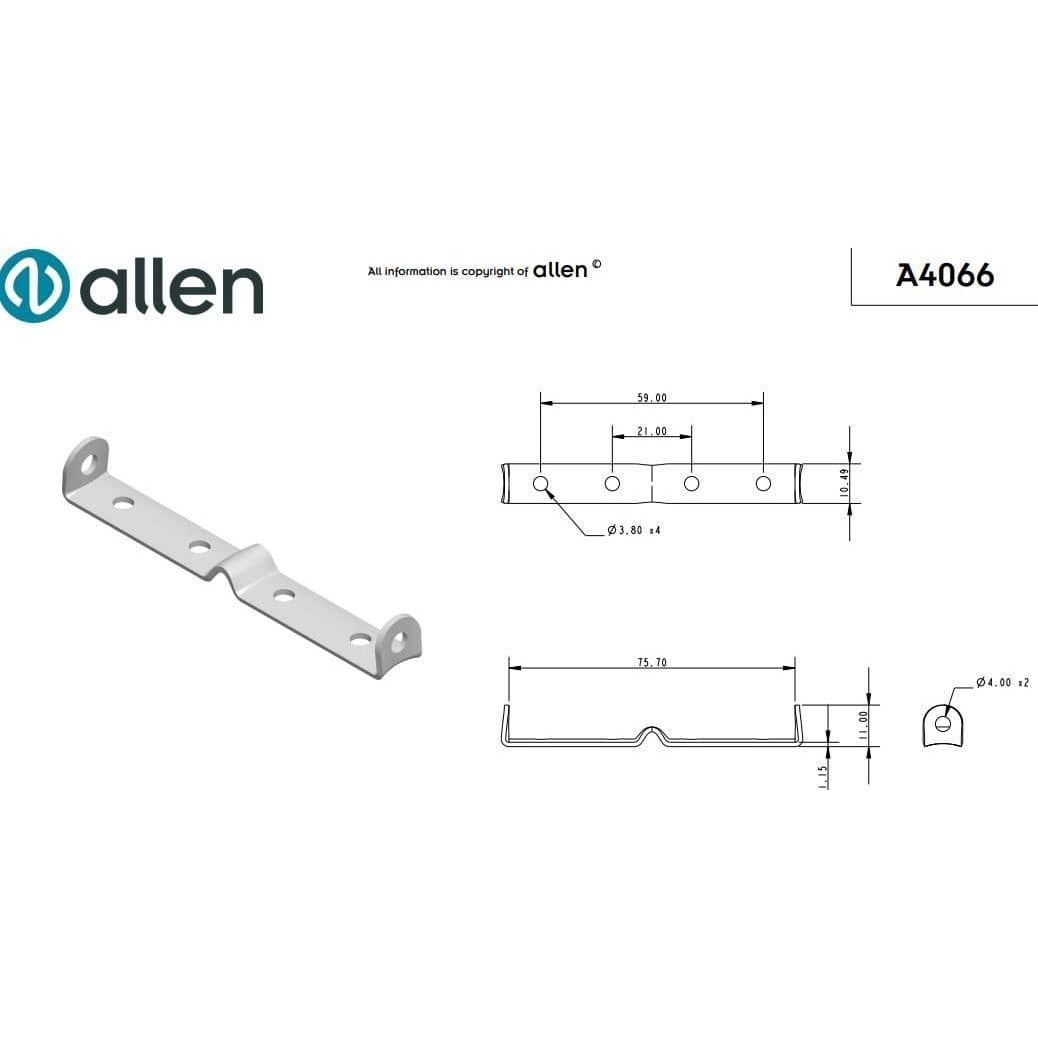 Allen Stainless Steel Burgee Mast Flag Clip AL-4066