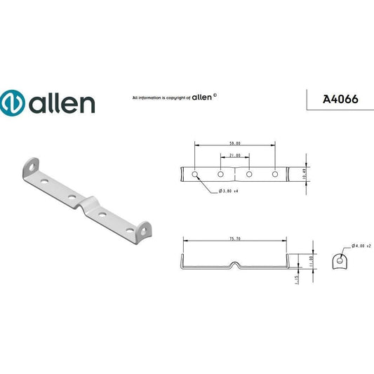Allen Stainless Steel Burgee Mast Flag Clip AL-4066