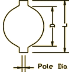 Anchor Marine Pole Buoy Orange 30cm / 12"