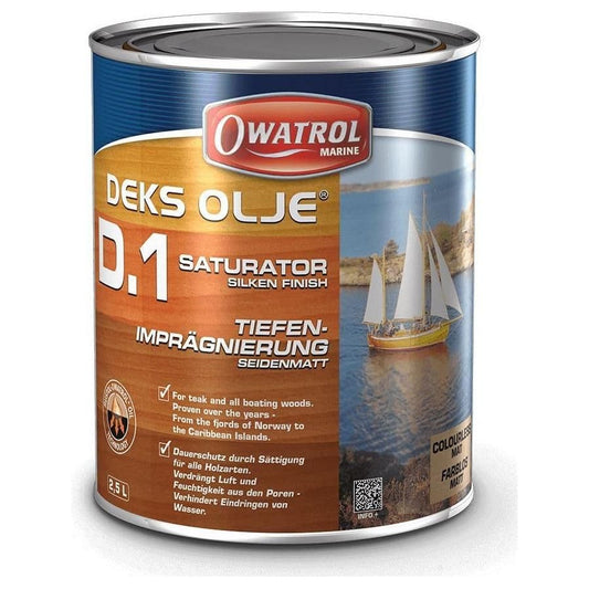 Deks Olje D1 Marine Exterior Saturator Silken Finish 1Ltr for Teak and all Marine  Woods