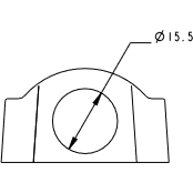 Allen PVC Deck Bush Bullseye up to 14mm Rope