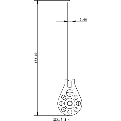 Allen Narrow Trapeze Ring with 25mm Block with Nylon Ring