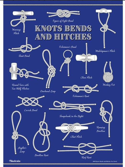 Knots, Bends and Hitches Tea Towel