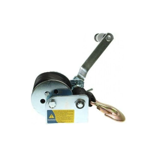 Maypole Boat Trailer Winch 250kg with Strap and Zinc Plated Hook.