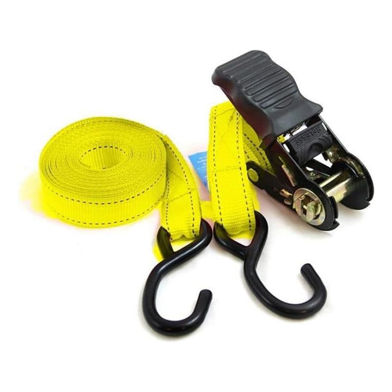 Pair Ratchet Tie Down Straps with Hooks