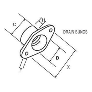 RWO Bung and Socket Threaded with Seal PAIR R2066