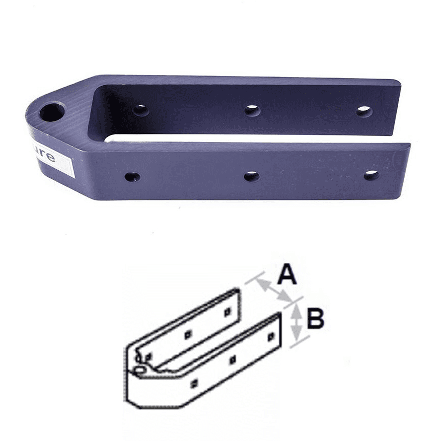 Seasure Alloy Rudder Gudgeon 54mm x 100mm