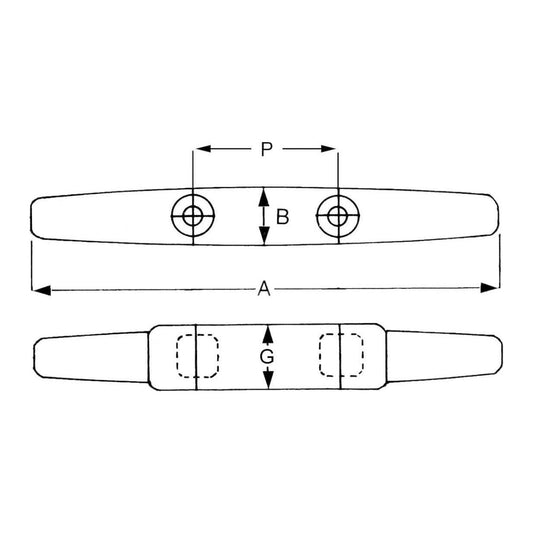 SS Mooring Cleat 200mm Flat (ED-101434)