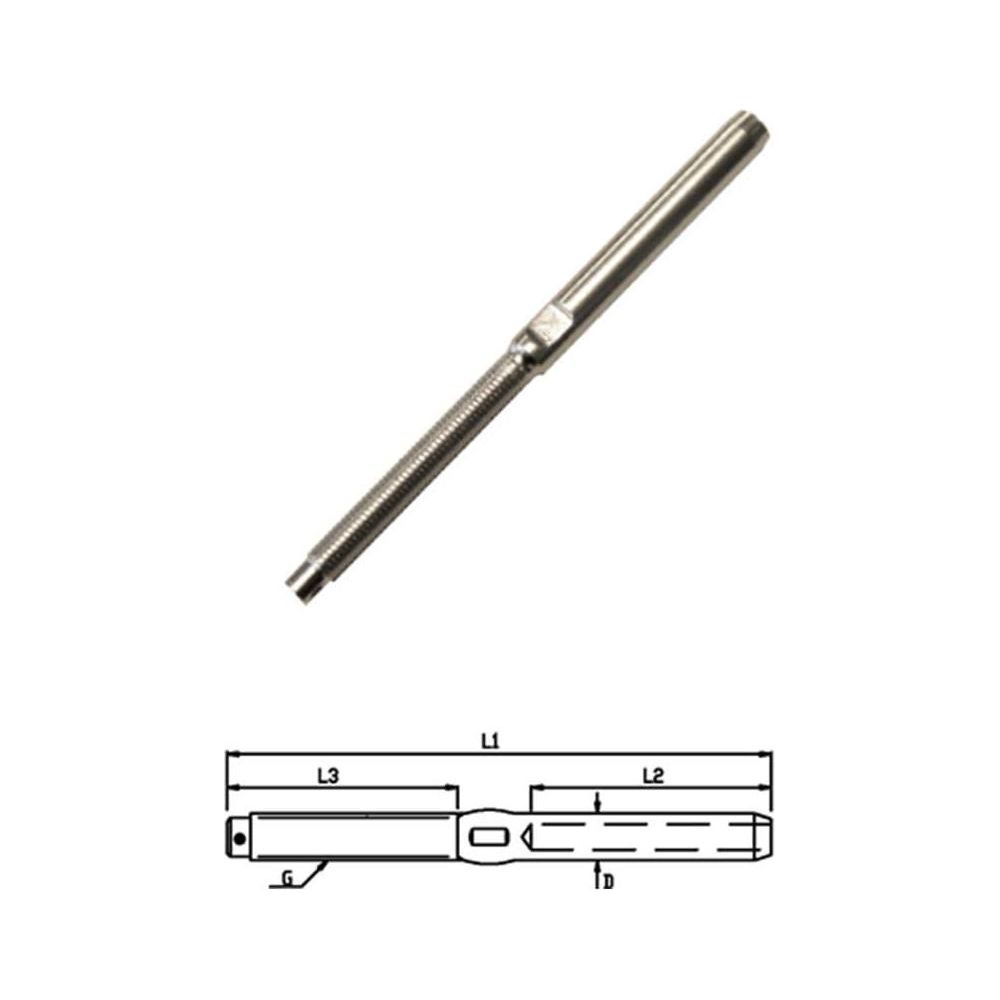 Stainless Swaged Stud  UNF 3mm and 4mm Wire