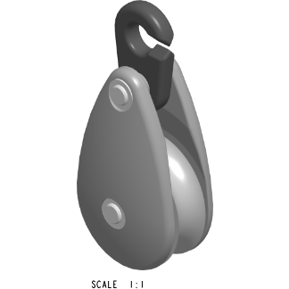 Laser Mainsheet Block/Clip Includes Inglefield Clip to Attach Travellor Block