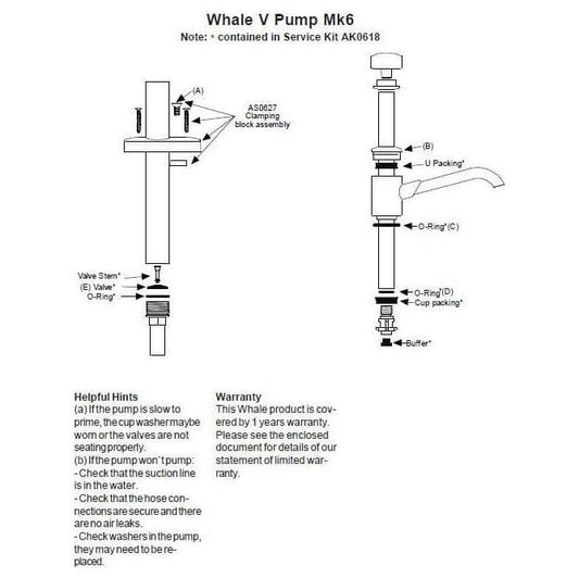 Whale Service Kit Mk5 & 6 AK0618