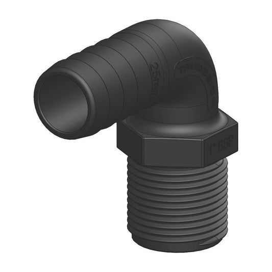Trudesign Male Hose Connector with 90 Degree Bend 3/4"