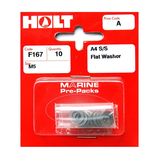 Holt Flat Washers A4 Stainless Steel M5 - F167