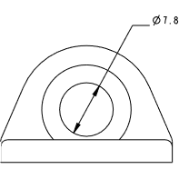 Nylon Anchor Plate 4 Hole Eye Plate Allen A.253