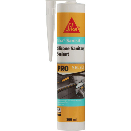 Sika Sanisil Sanitary Silicone 300ml Clear ideal marine sealant.