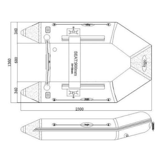 230-AF Seago Airfloor Inflatable Tender