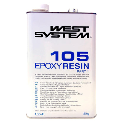West System Epoxy 105 Resin 1kg and 5kg Resin Only