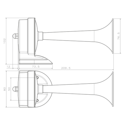 Nuova Rde Chrome Horn