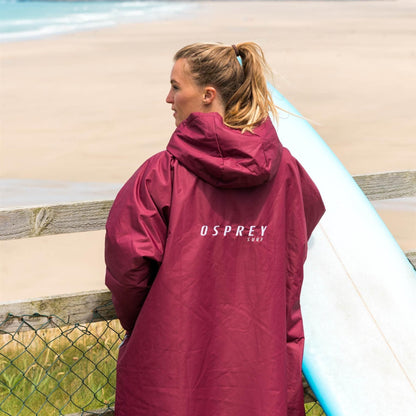 Unisex Hooded Osprey Changing Robe Waterproof & Windproof Maroon