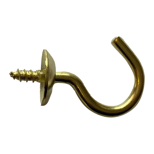 Holt Cup Hook Solid Brass 25mm - A447