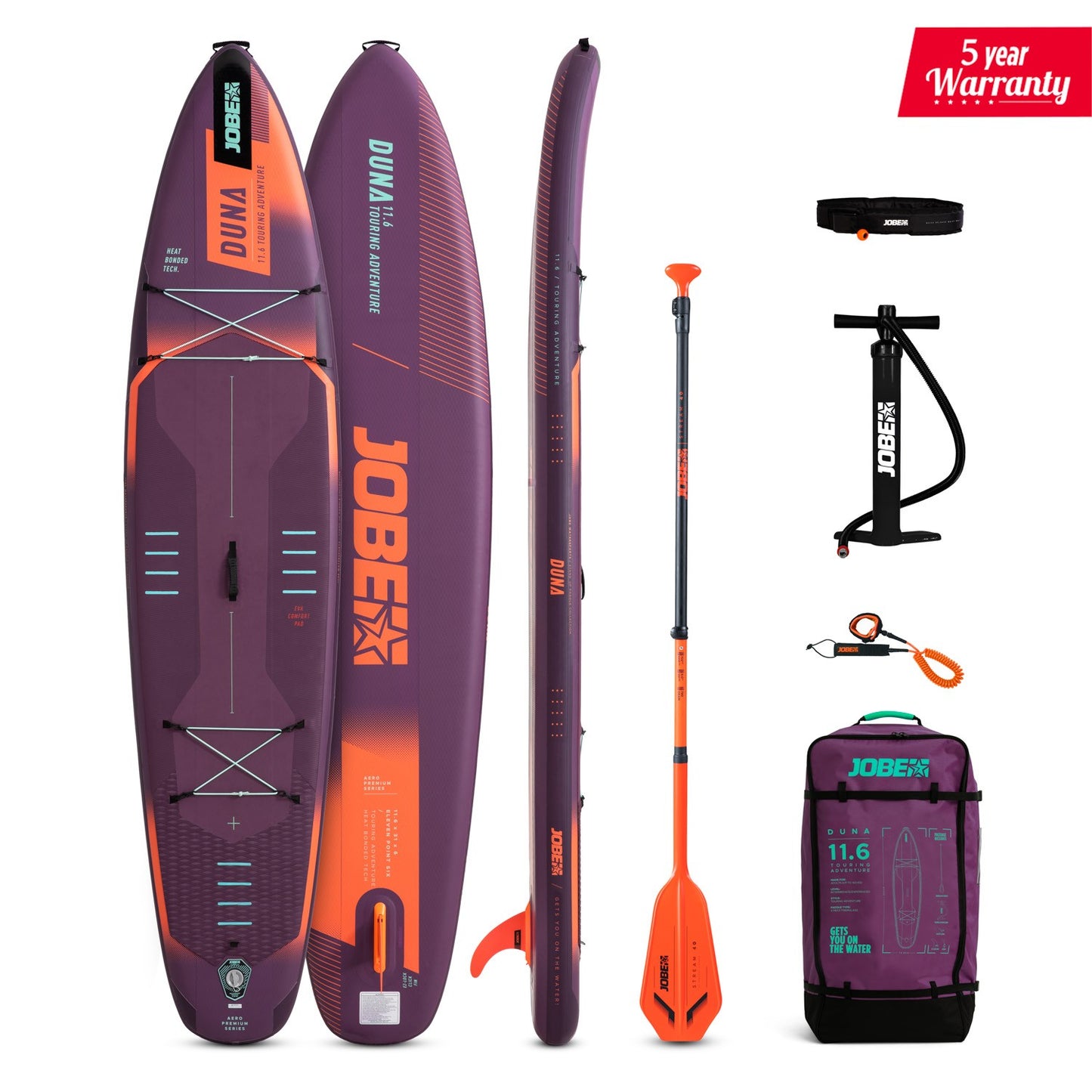 Jobe Duna 11.6 Inflatable Stand Up Paddleboard Package Purple EX-DISPLAY CLEARANCE