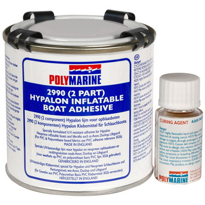 Hypalon Inflatable Boat Glue (2990) 2 Part Adhesive - 250ml Tin & 10ml cure