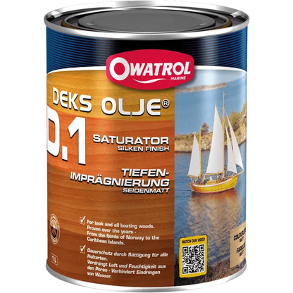 Deks Olje D1 Marine Saturator Silken Finish 1Ltr for Teak