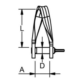 5mm Stainless  Strip Twisted Shackle