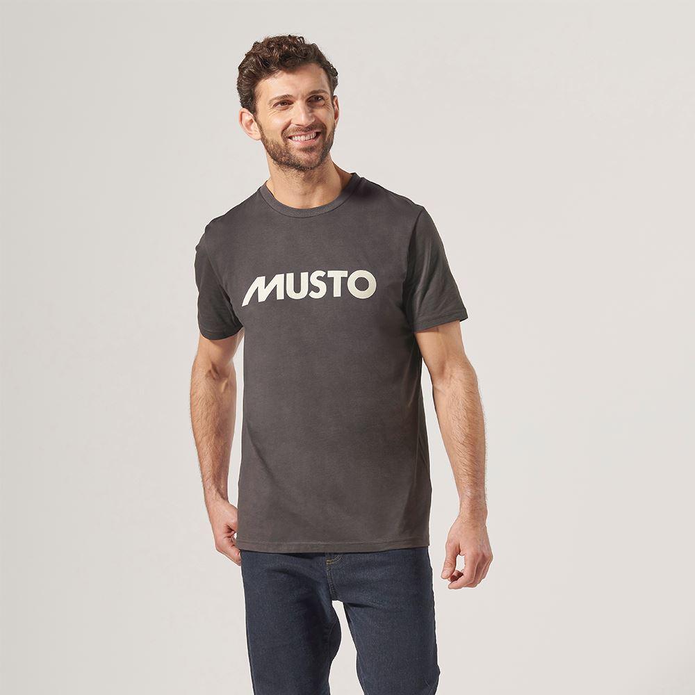 Musto Men's Logo T-Shirt Blue Cotton