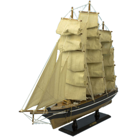 Cutty Sark Display Model Clipper Ship Assembled including Stand 55cm