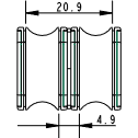 Allen Dynamic Double Block A-2022 20mm 2.5-6mm Rope