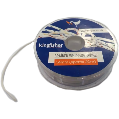Kingfisher 1.4mm Braided Whipping Twine - White