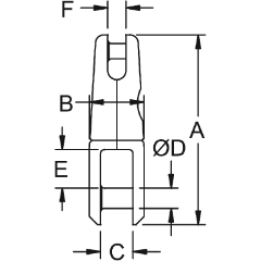 Kong Stainless Steel Anchor Connector with Swivel 12- 13mm