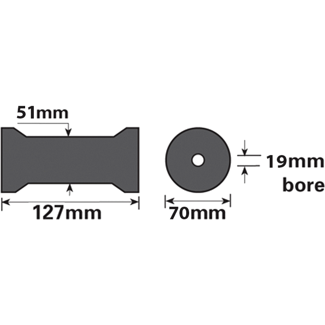 Flat Keelboat Roller for Boat Trailers MP4631
