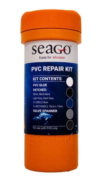 Seago PVC Inflatable Boat Repair Kit Glue Patches Spanner – Marine ...