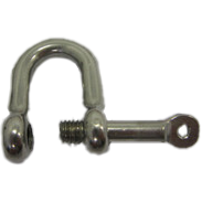 Stainless Steel D Shackle With Forged Captive Pin M5 4.4mm diameter Main Halyard Dinghy Shackle
