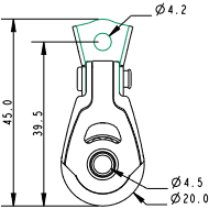 Allen Alloy Sheave Box with 38mm Alloy Sheave A..6H (HA...6H)